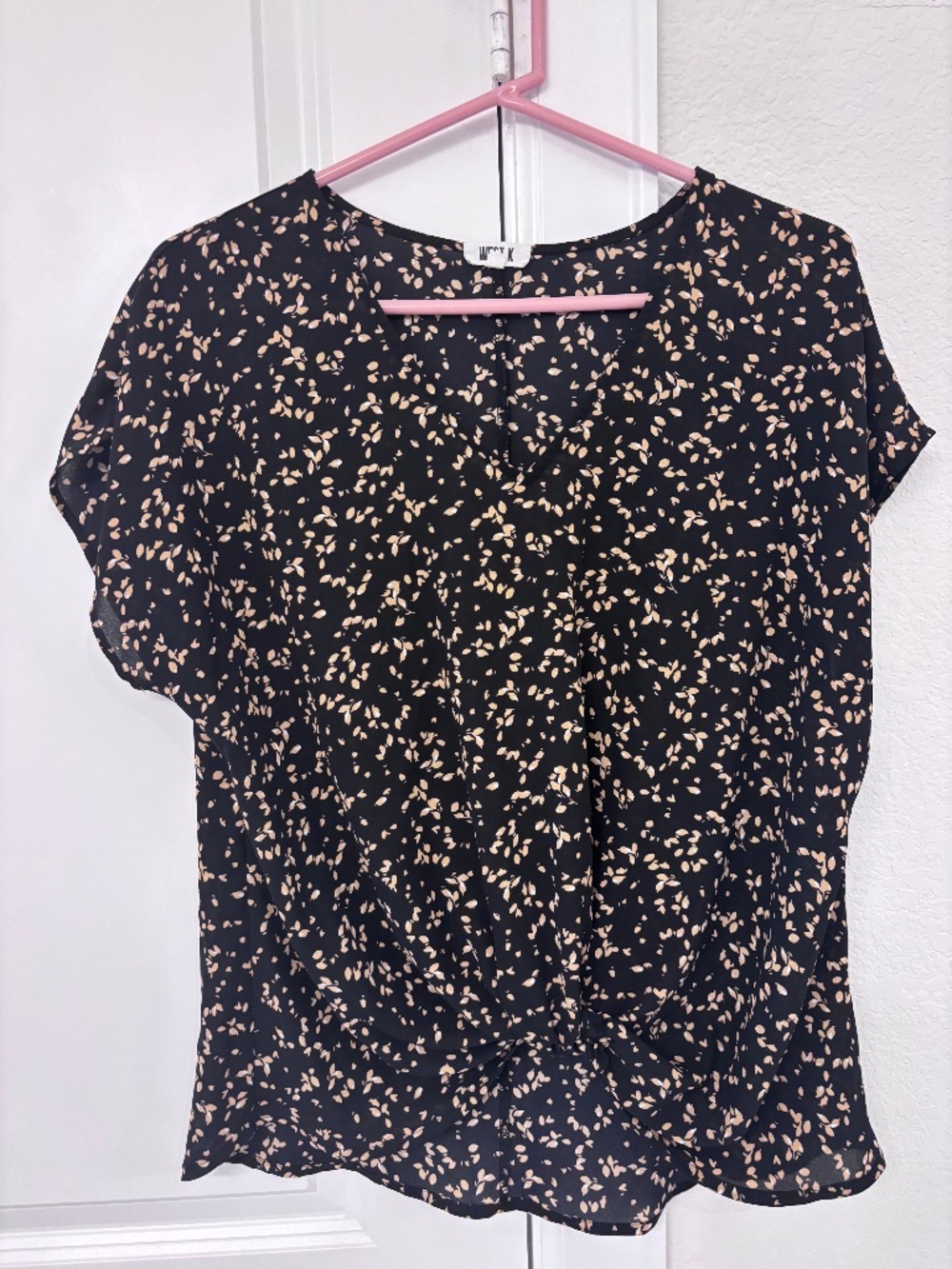 Black cross front blouse
